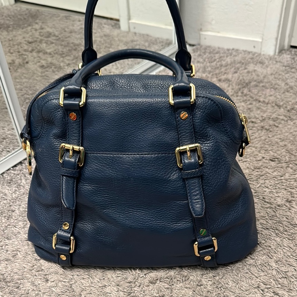 Michael Kors Blue Satchel with Gold Hardware - Picture 2 of 6
